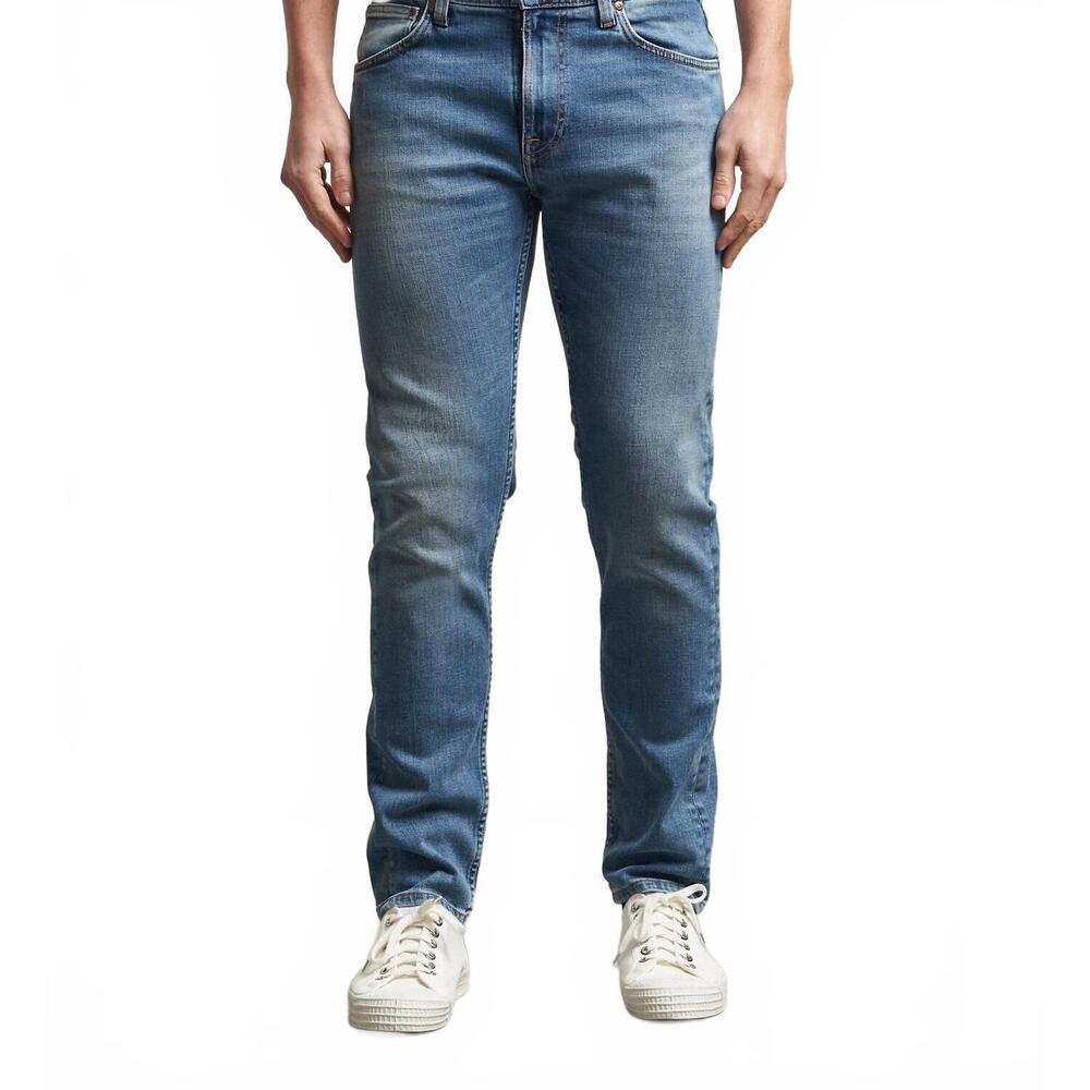 NEW NUDIE JEANS lean dean jean in blue legend